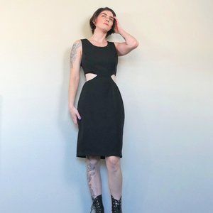 Simple Black Cut Out Dress